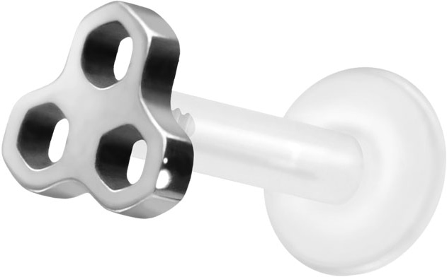 PTFE labret with internal thread titanium attachment HONEYCOMBS